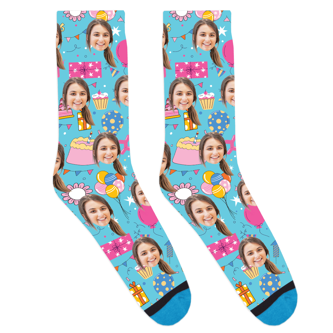 Custom Birthday Pattern Socks