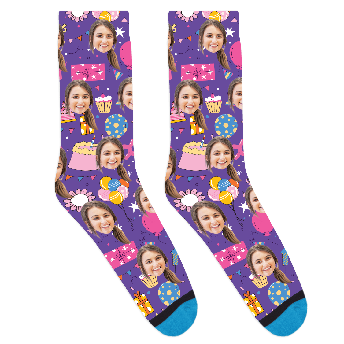 Custom Birthday Pattern Socks
