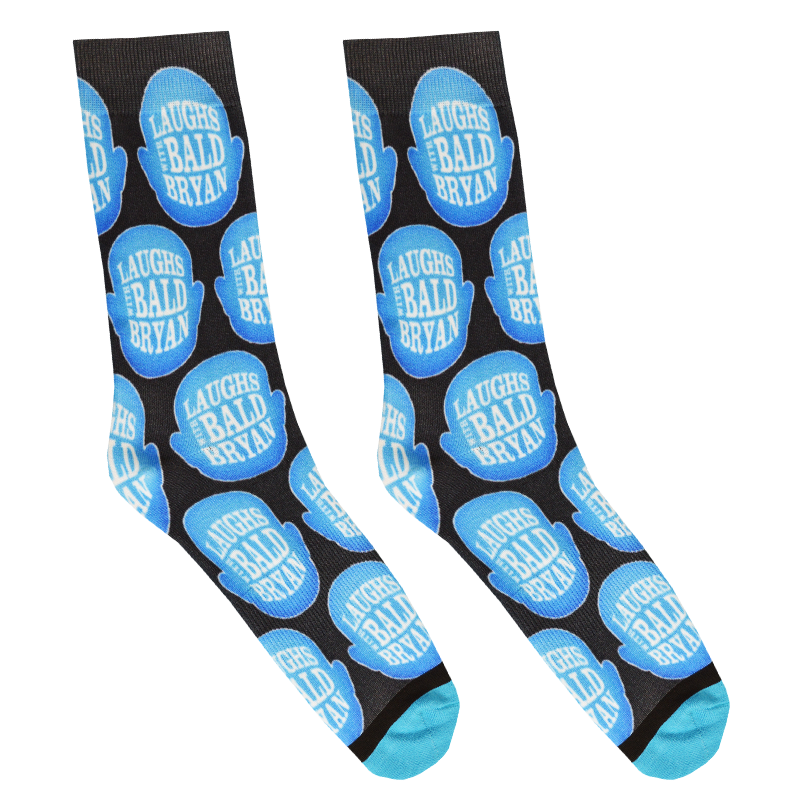 Laughs with Bald Bryan Socks
