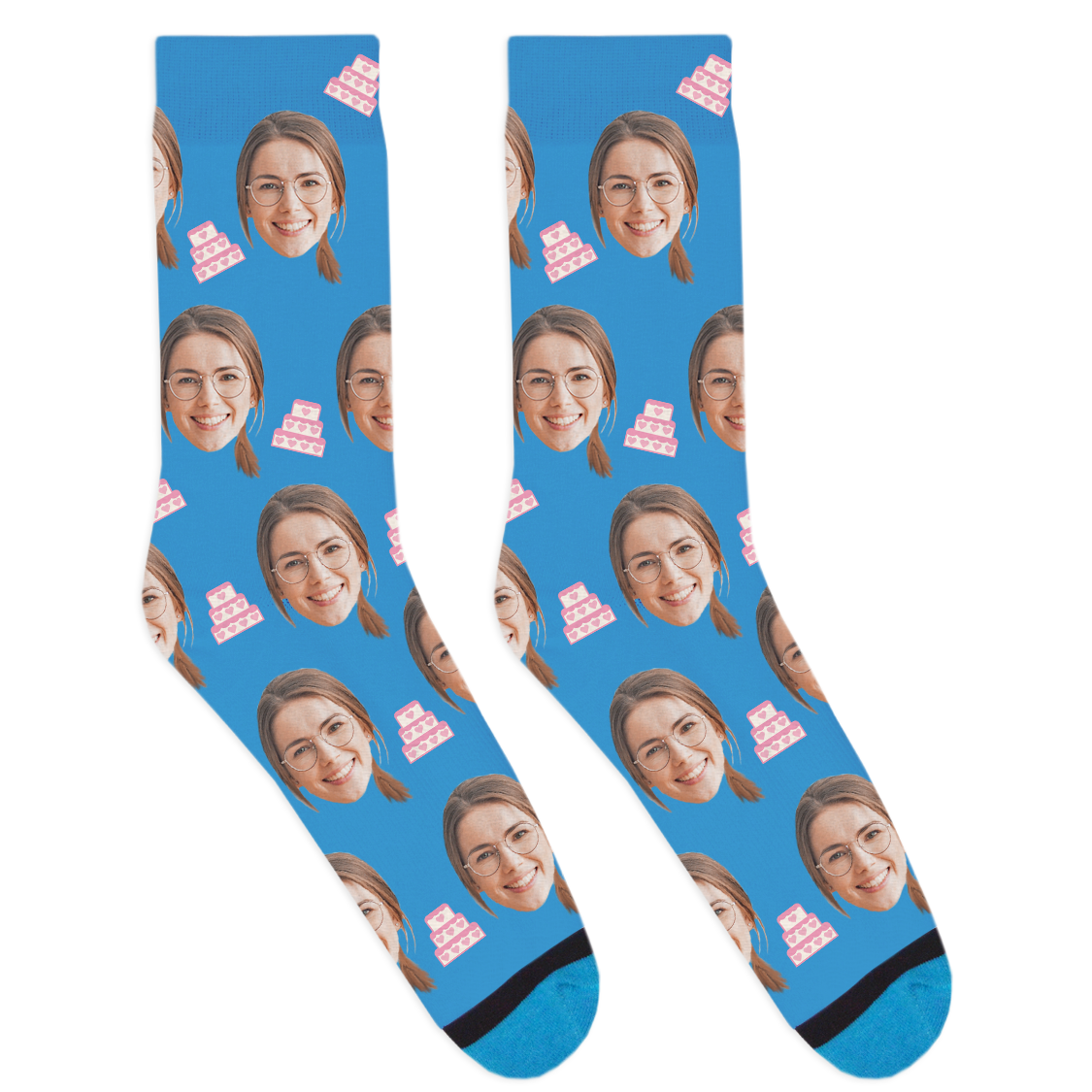 Custom Wedding Cake Socks