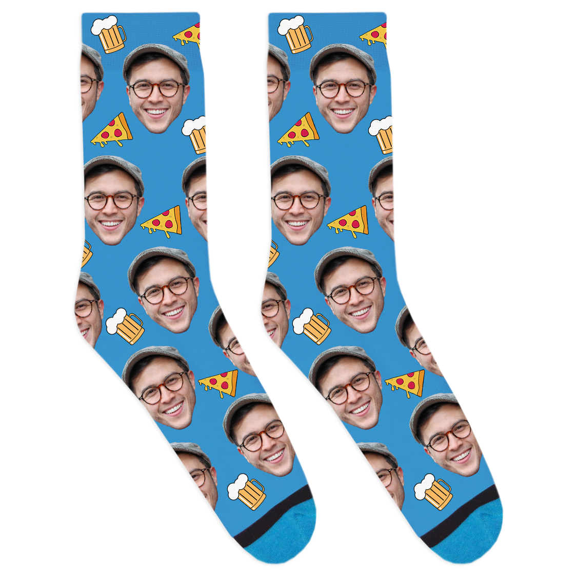 Custom Beer and Pizza Socks