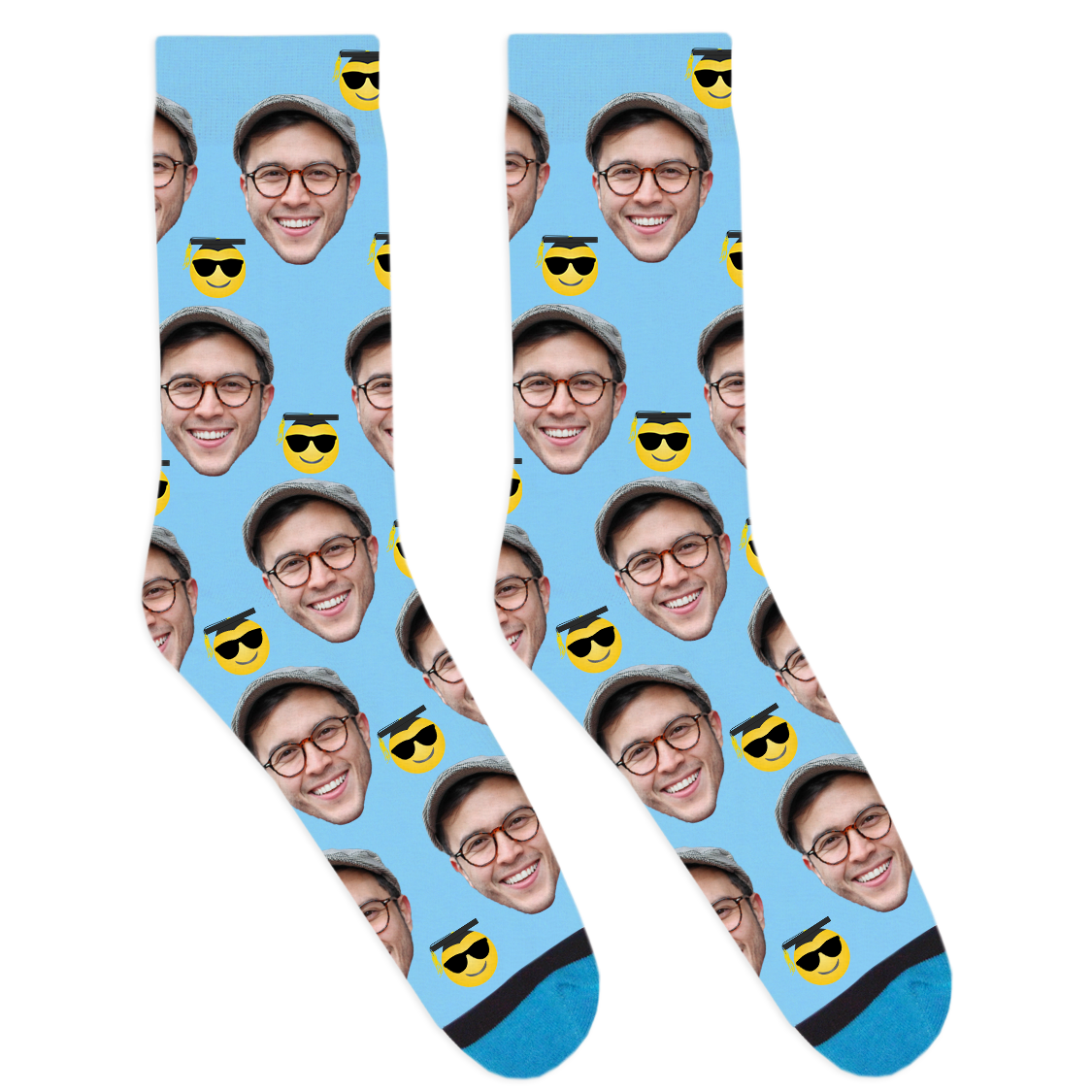 Custom Graduation Emoji Socks