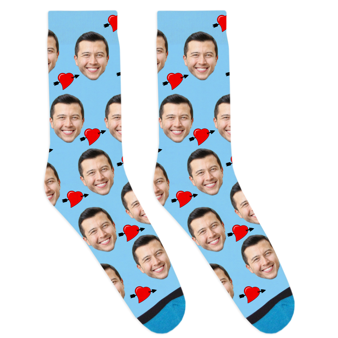 Custom Arrow Heart Socks