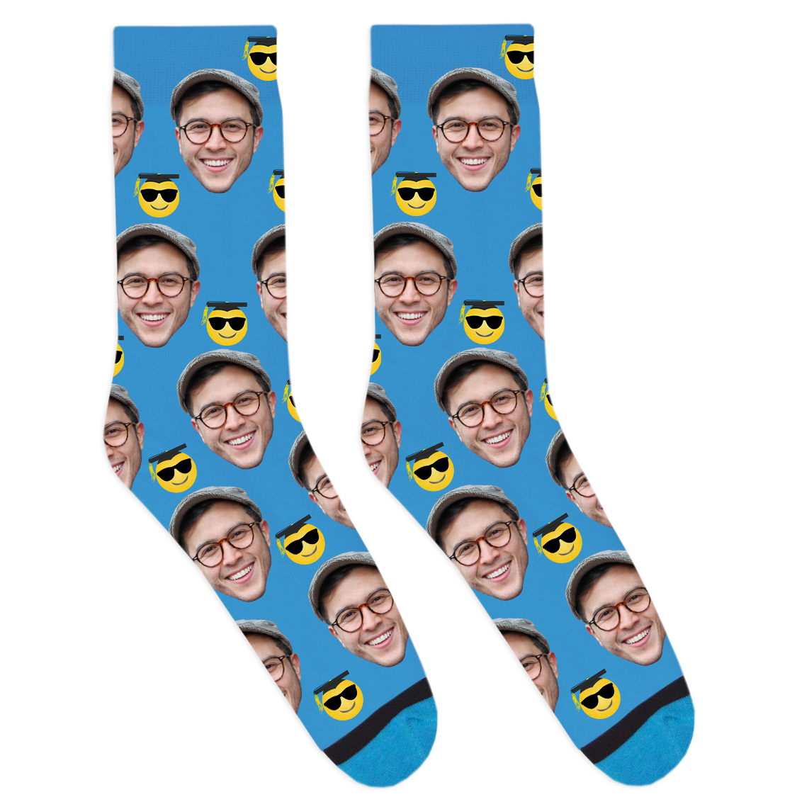 Custom Graduation Emoji Socks