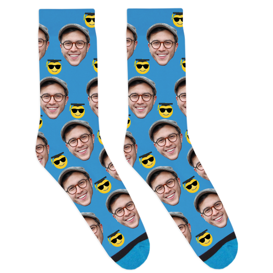 Custom Graduation Emoji Socks