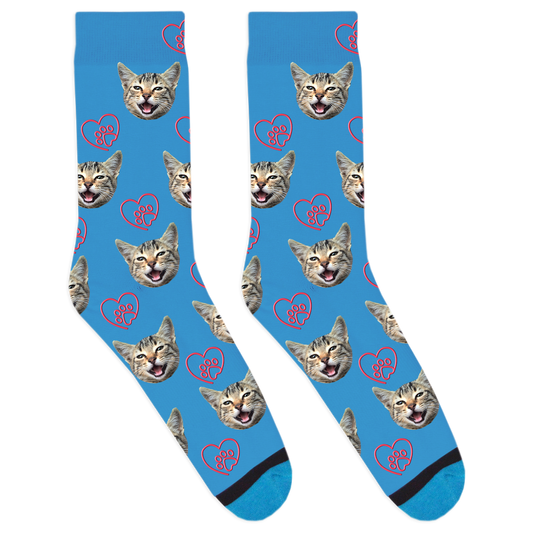 Custom Paw Heart Socks