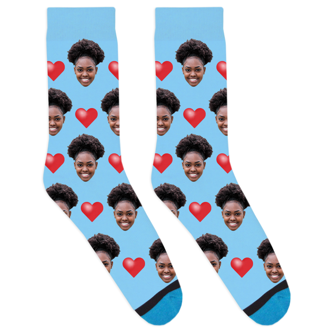 Custom Big Heart Socks