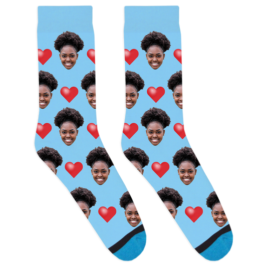 Custom Big Heart Socks