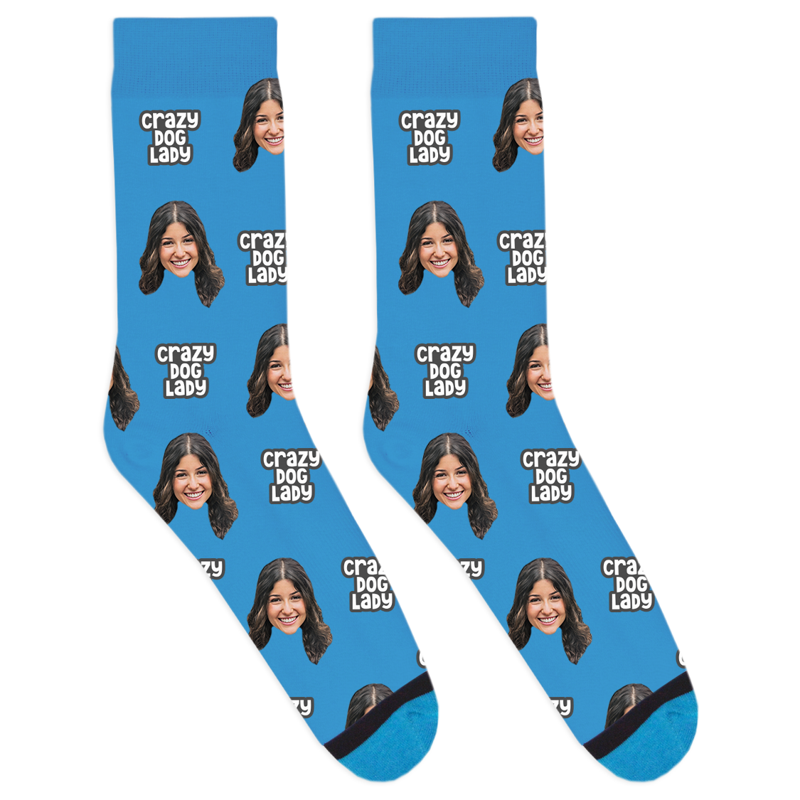 Custom Crazy Dog Lady Socks