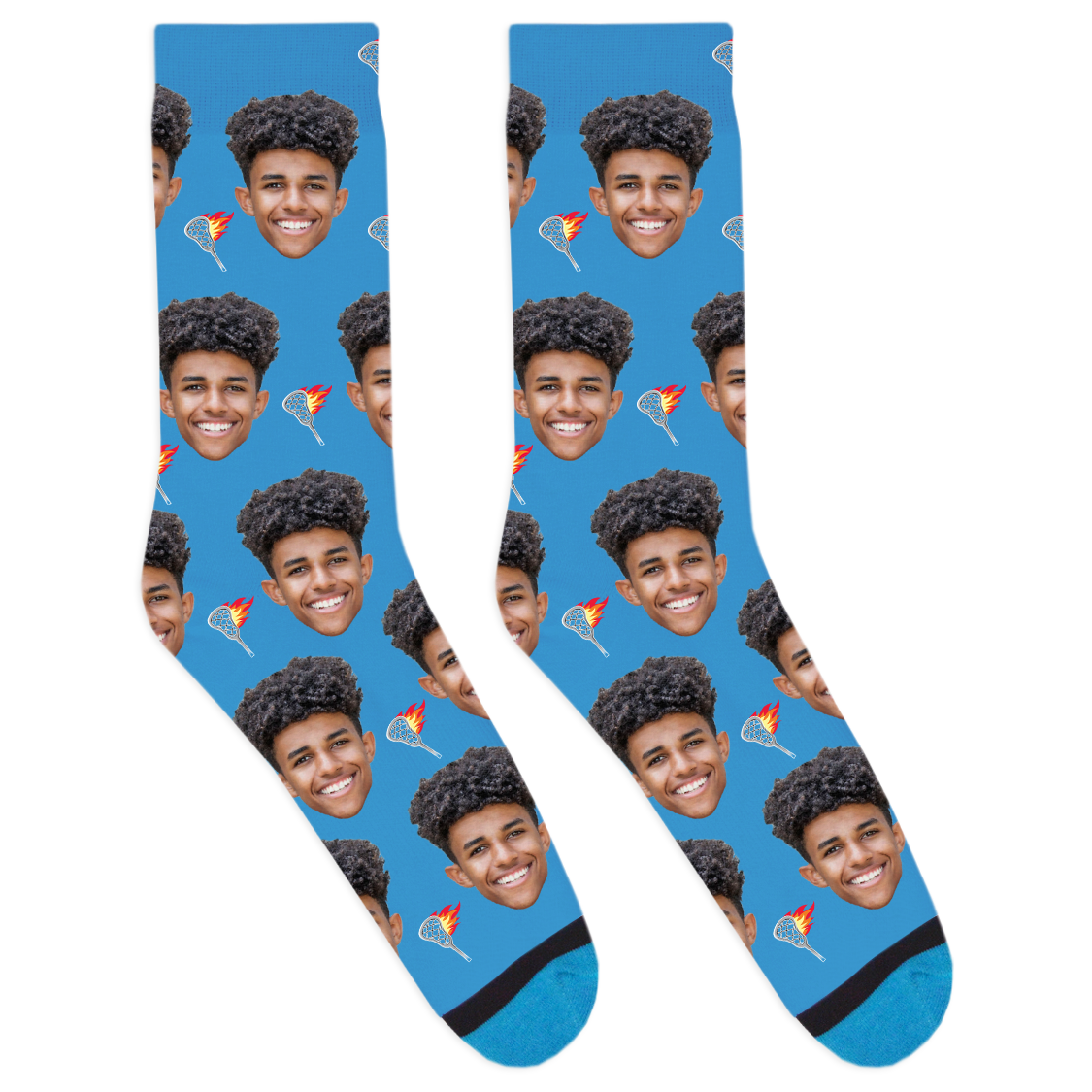 Custom Flaming Lacrosse Stick Socks