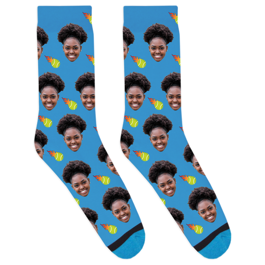 Custom Flaming Tennis Ball Socks