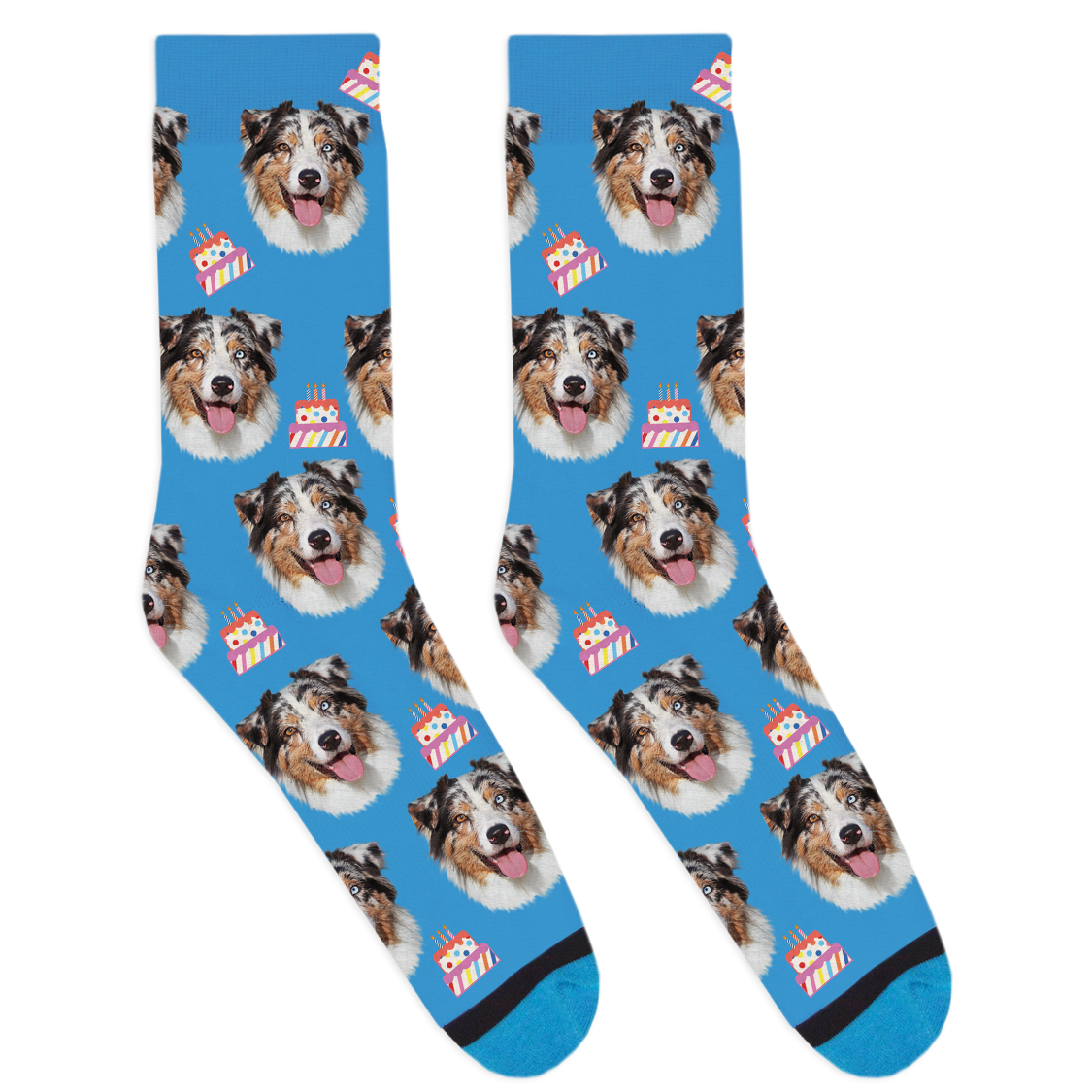 Custom Birthday Cake Socks