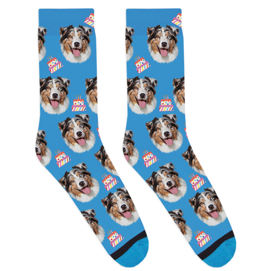 Custom Birthday Cake Socks