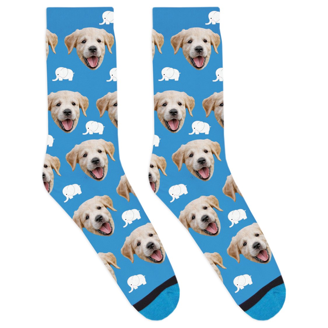 Custom White Elephant Socks