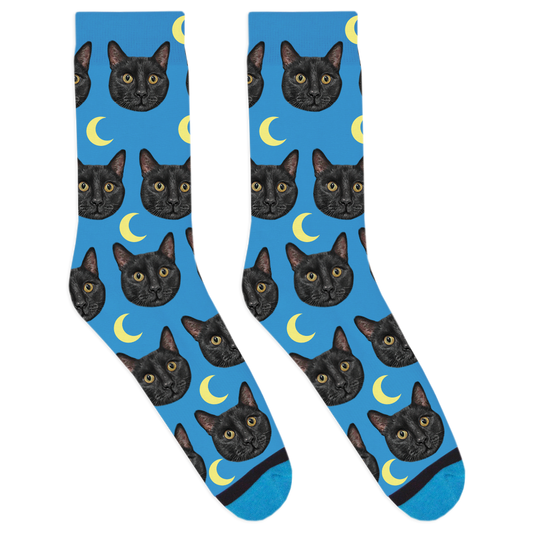 Custom Moon Socks
