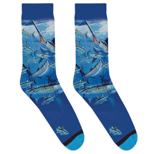 Guy Harvey Blue and Yellow Socks