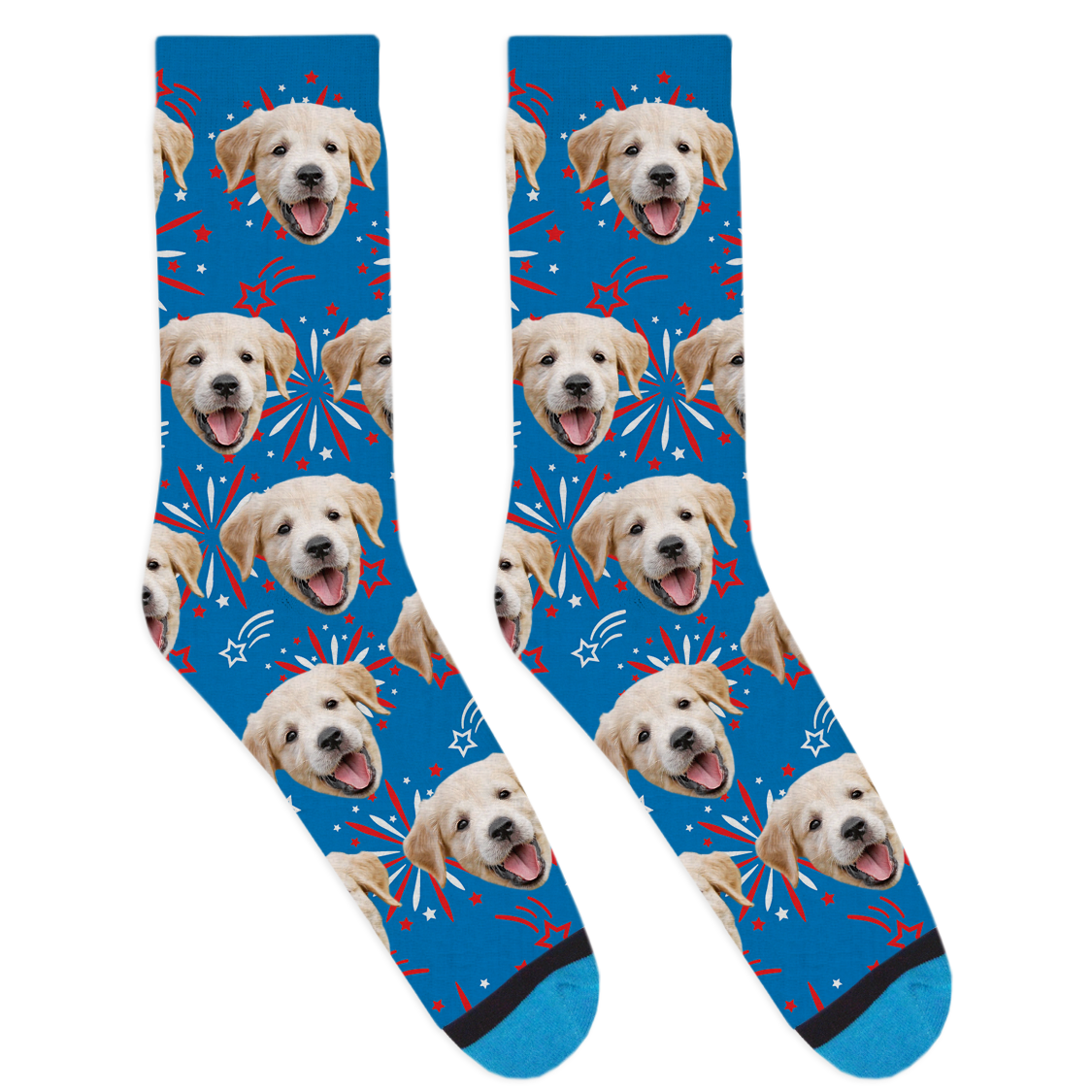 Custom Fourth of July Fireworks Socks