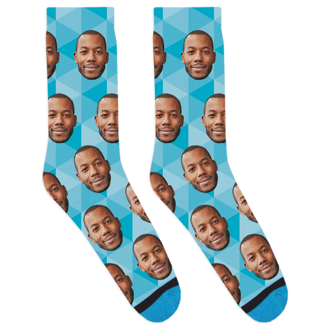 Custom Blue Geometric