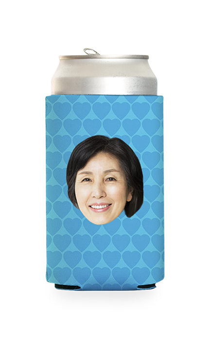 Custom Blue Hearts Can Cooler