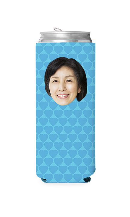 Custom Blue Hearts Can Cooler