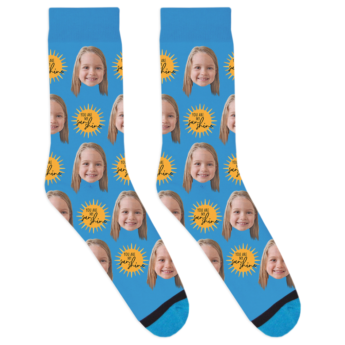 Custom You Are My Sunshine Socks