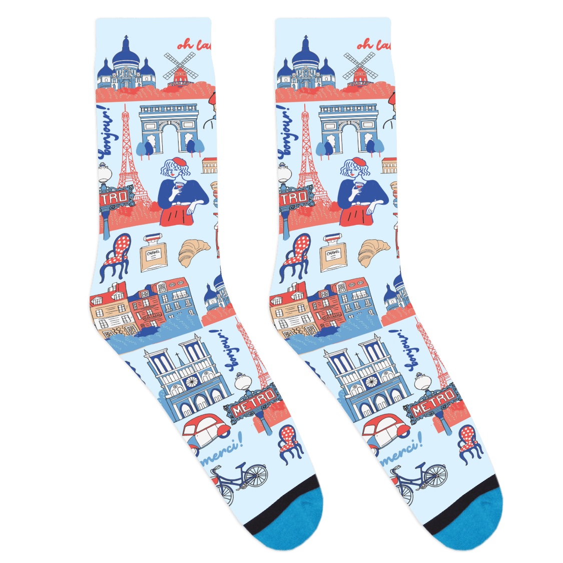 Bonjour Paris Socks