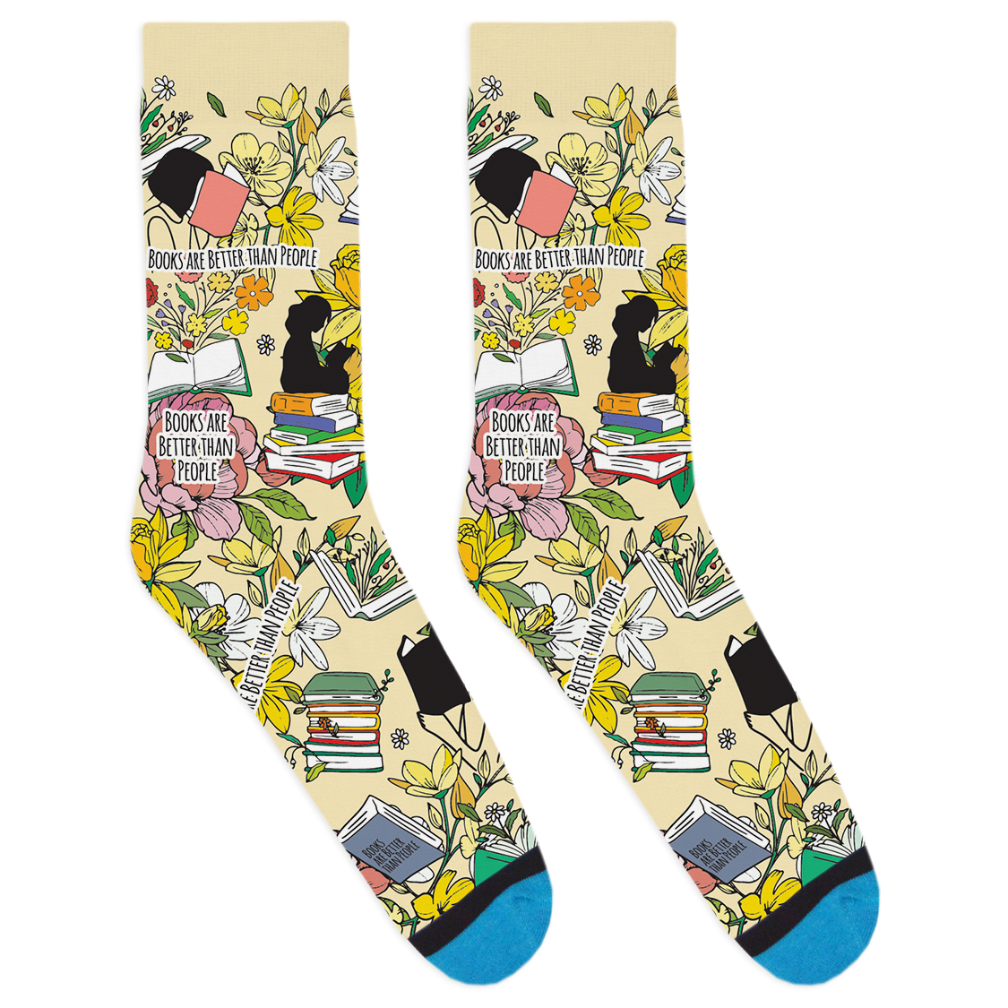 Books Are Better Than People Socks
