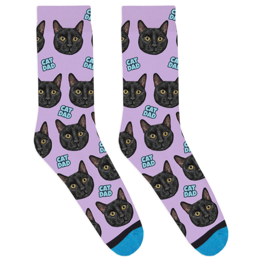 Custom Cat Dad Socks