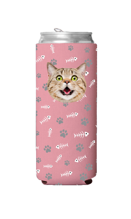Custom Cat Pattern Can Cooler