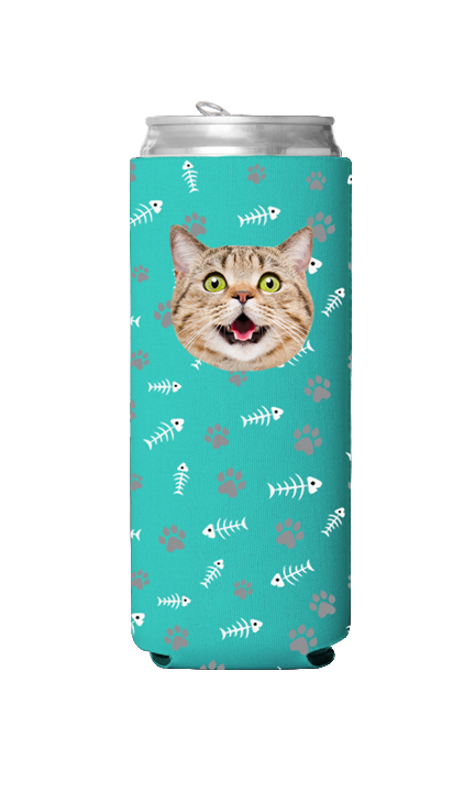 Custom Cat Pattern Can Cooler