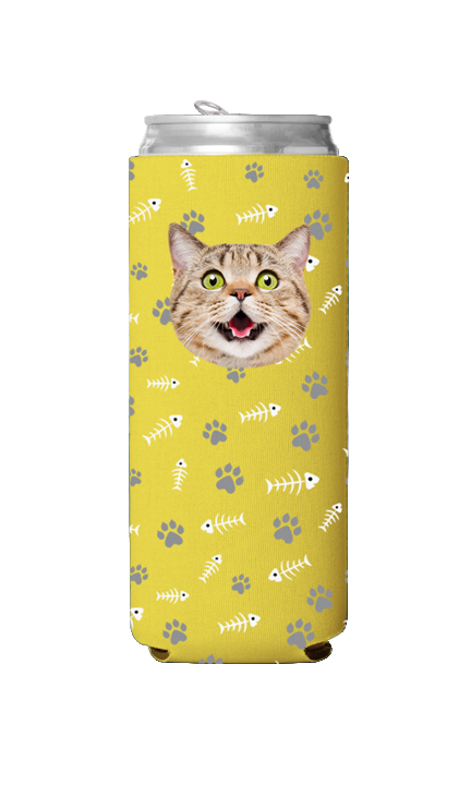 Custom Cat Pattern Can Cooler