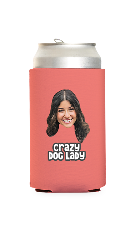 Custom Crazy Dog Lady Can Cooler