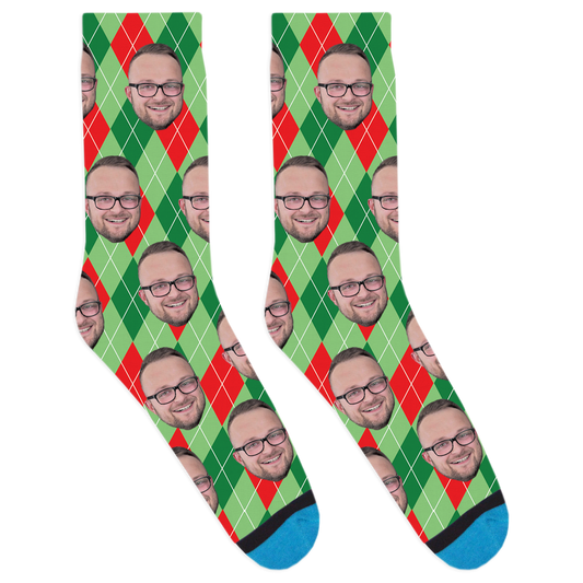 Custom Christmas Argyle Socks