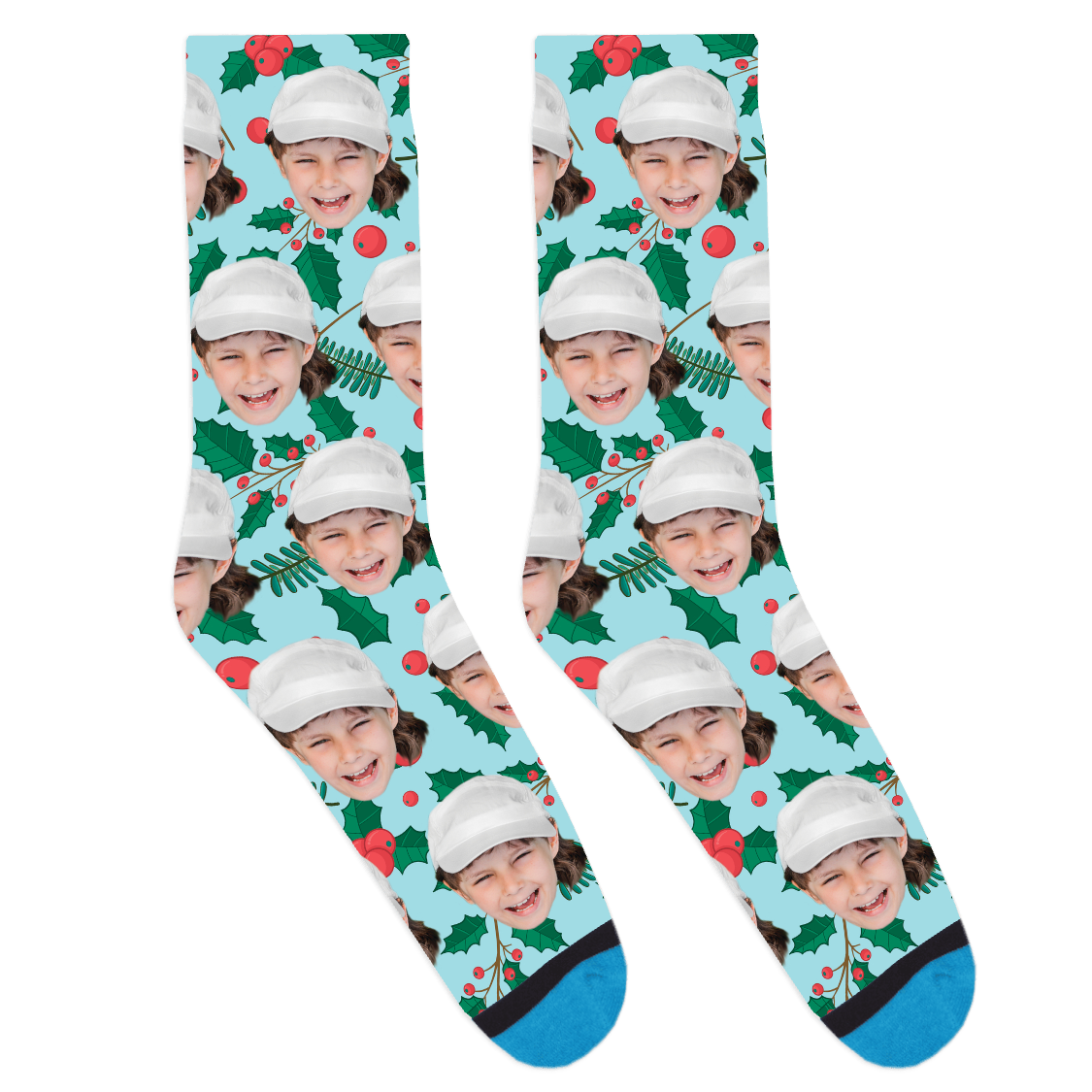 Custom Christmas Mistletoe Socks
