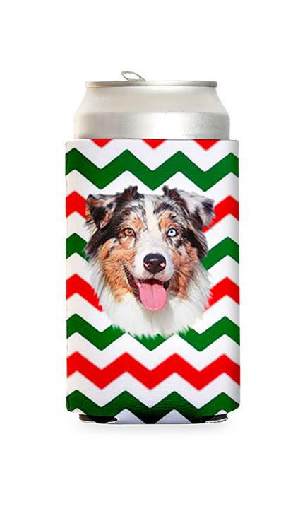 Custom Christmas Stripes Can Cooler