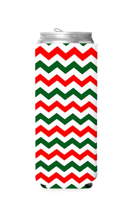 Christmas Stripes Predesigned Can Cooler