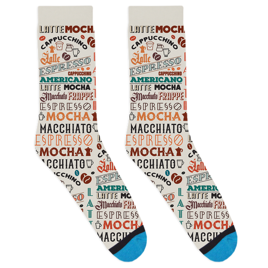 Coffee Text Socks