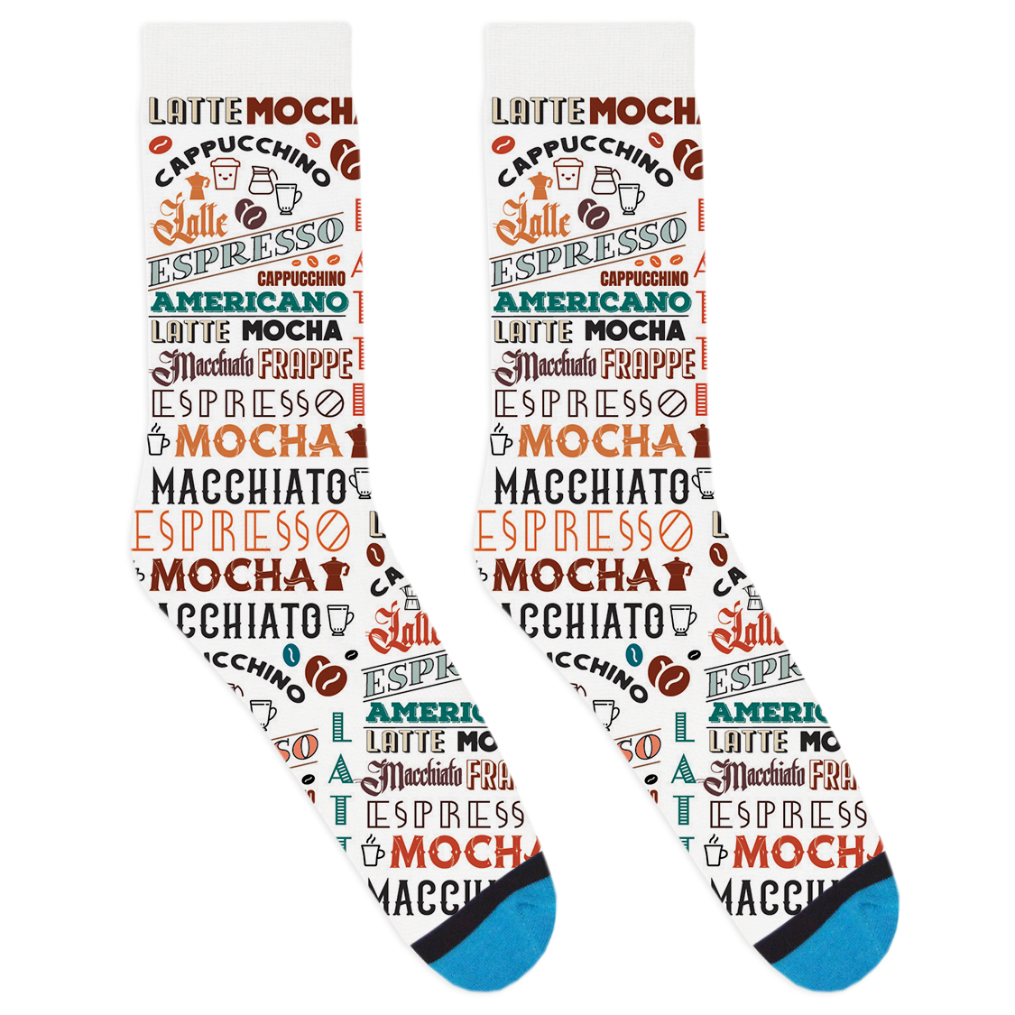 Coffee Text Socks
