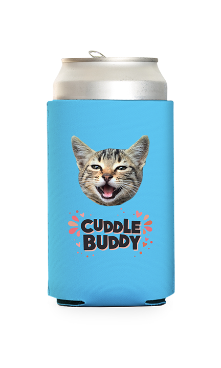 Custom Cuddle Buddy Black Can Cooler