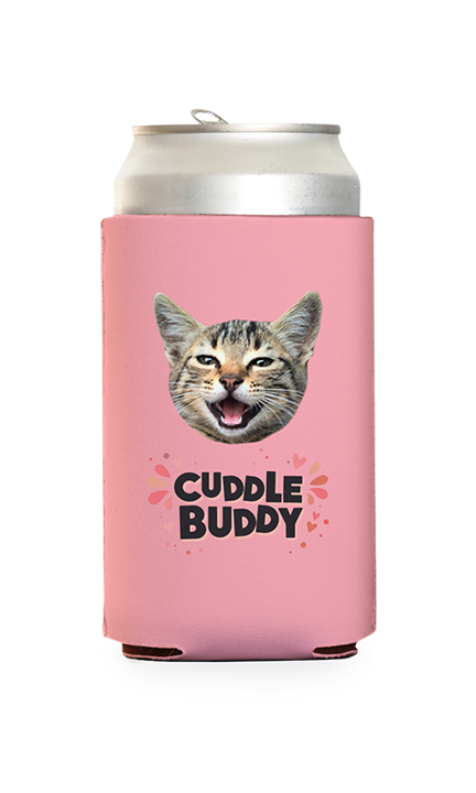 Custom Cuddle Buddy Black Can Cooler