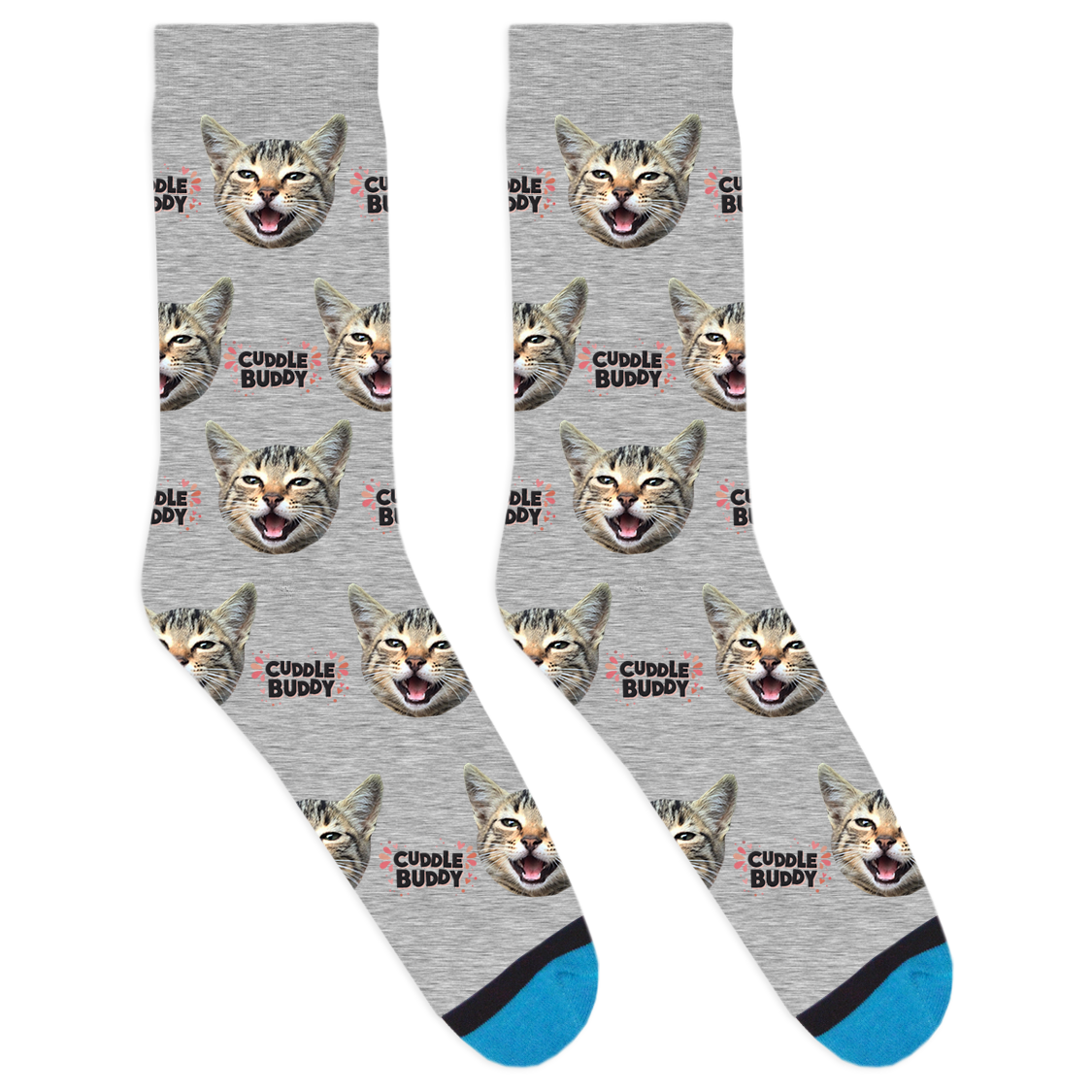 Custom Cuddle Buddy Black Socks