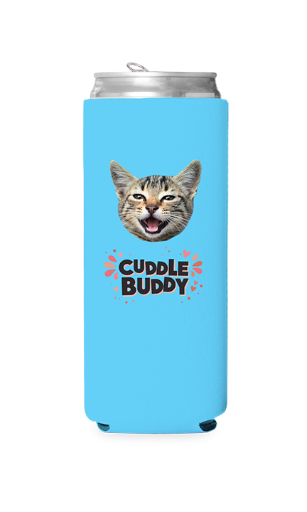 Custom Cuddle Buddy Black Can Cooler