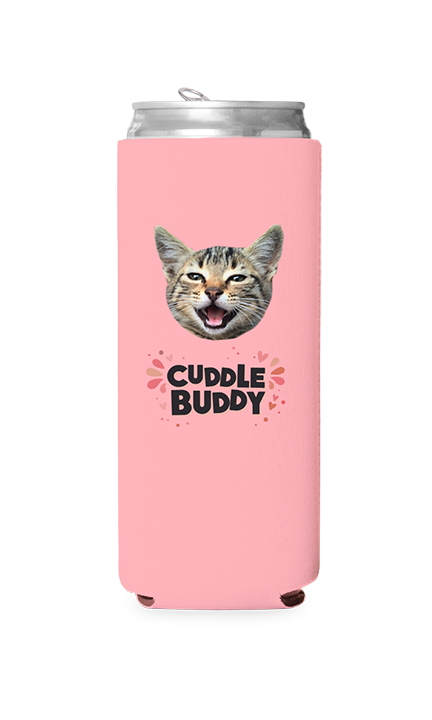 Custom Cuddle Buddy Black Can Cooler