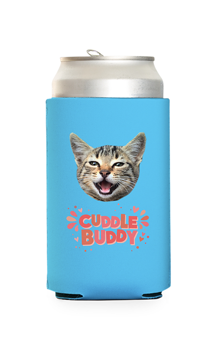 Custom Cuddle Buddy Pink Can Cooler