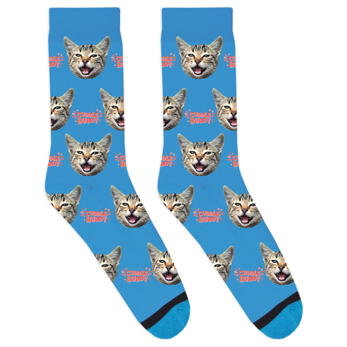 Custom Cuddle Buddy Pink Socks