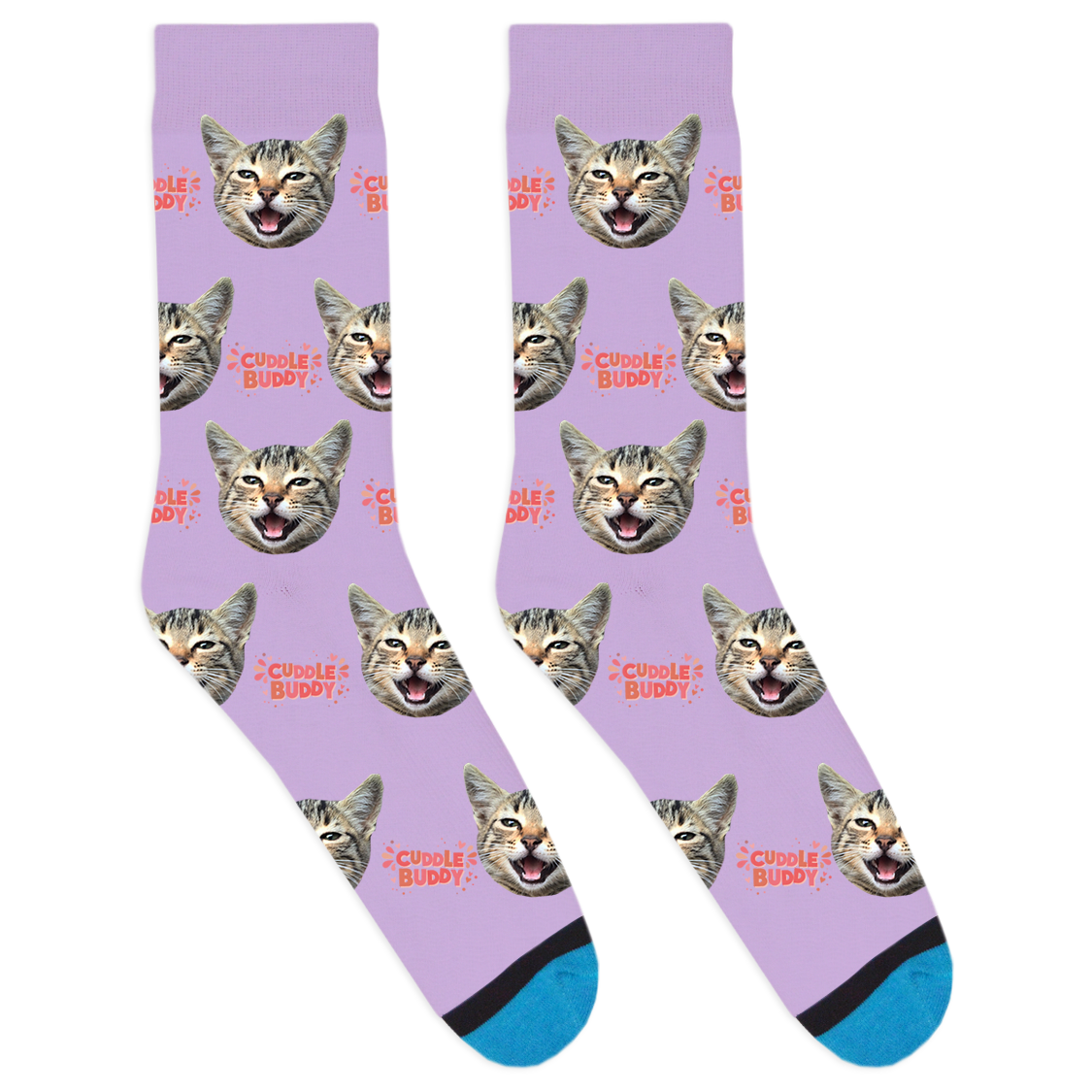 Custom Cuddle Buddy Pink Socks