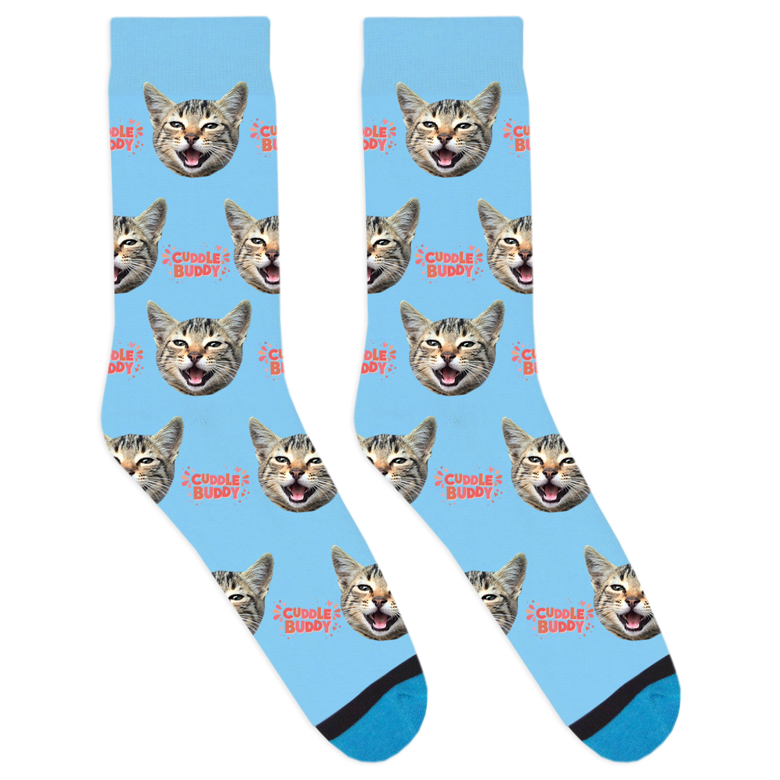 Custom Cuddle Buddy Pink Socks