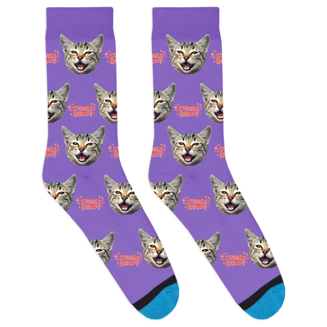 Custom Cuddle Buddy Pink Socks