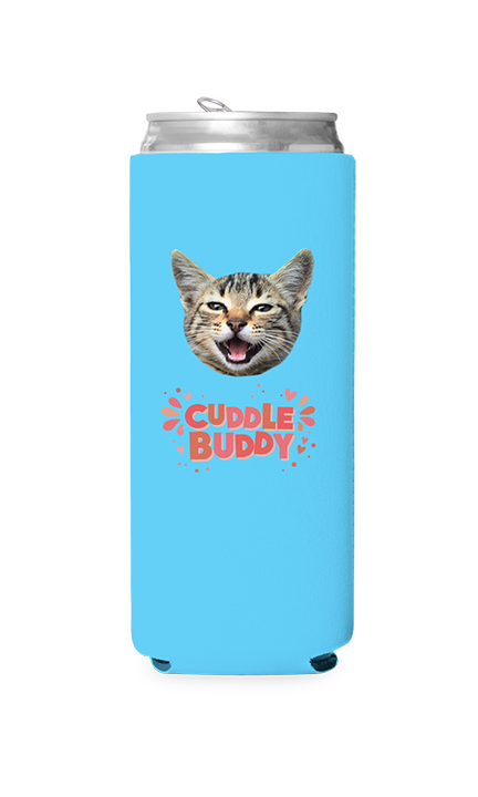 Custom Cuddle Buddy Pink Can Cooler