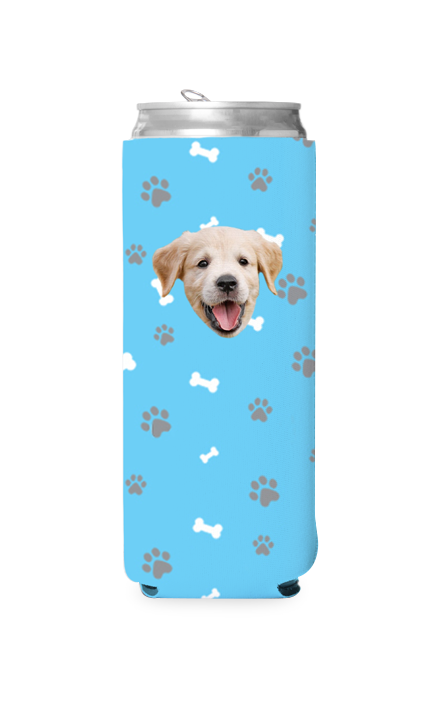 Custom Dog Bones & Paws Can Cooler